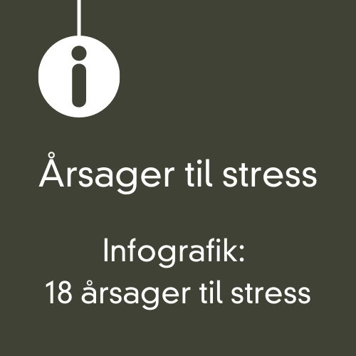 Infografik med 18 årsager til stress